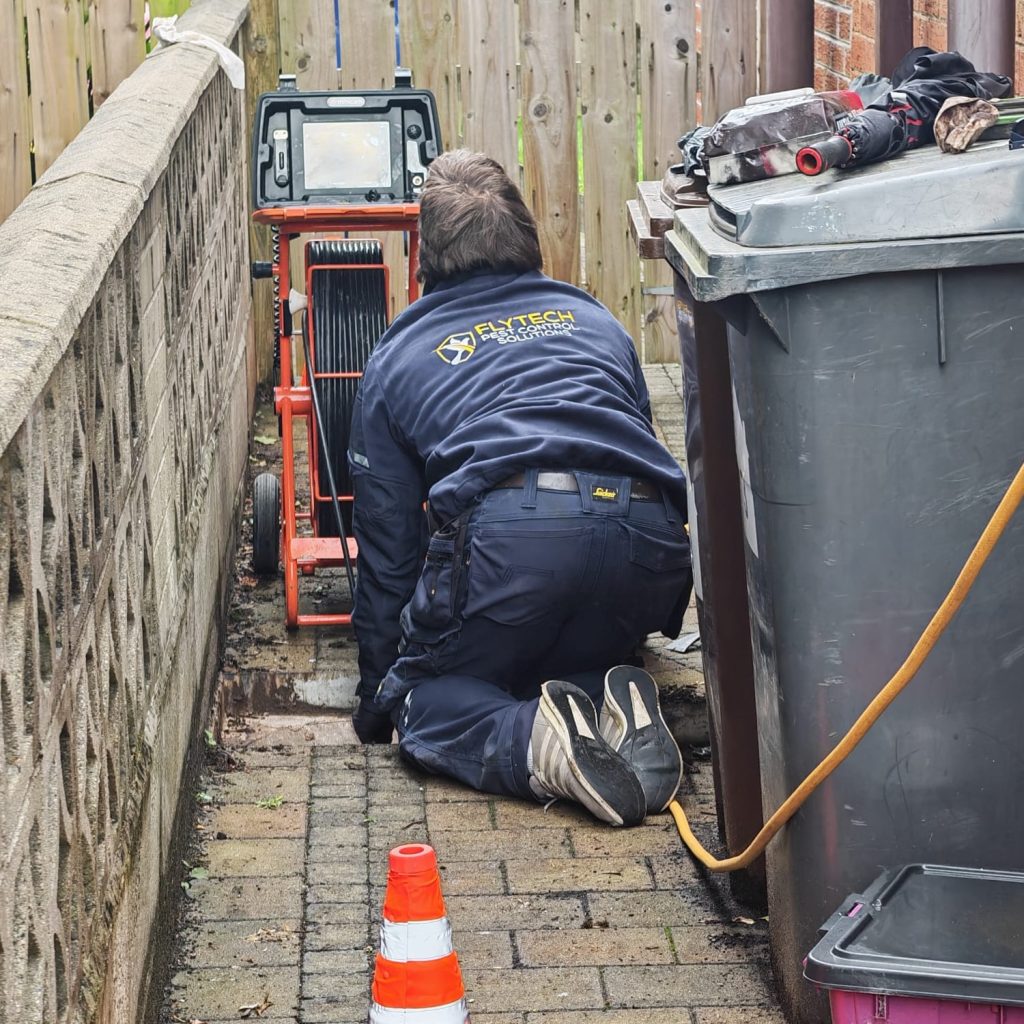 Drain survey in progress